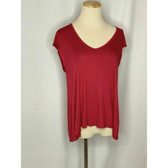Gap Strawberry Cap Sleeve Scoop Neck Open Flap Back T Shirt Top Sz Small - Picture 8 of 9